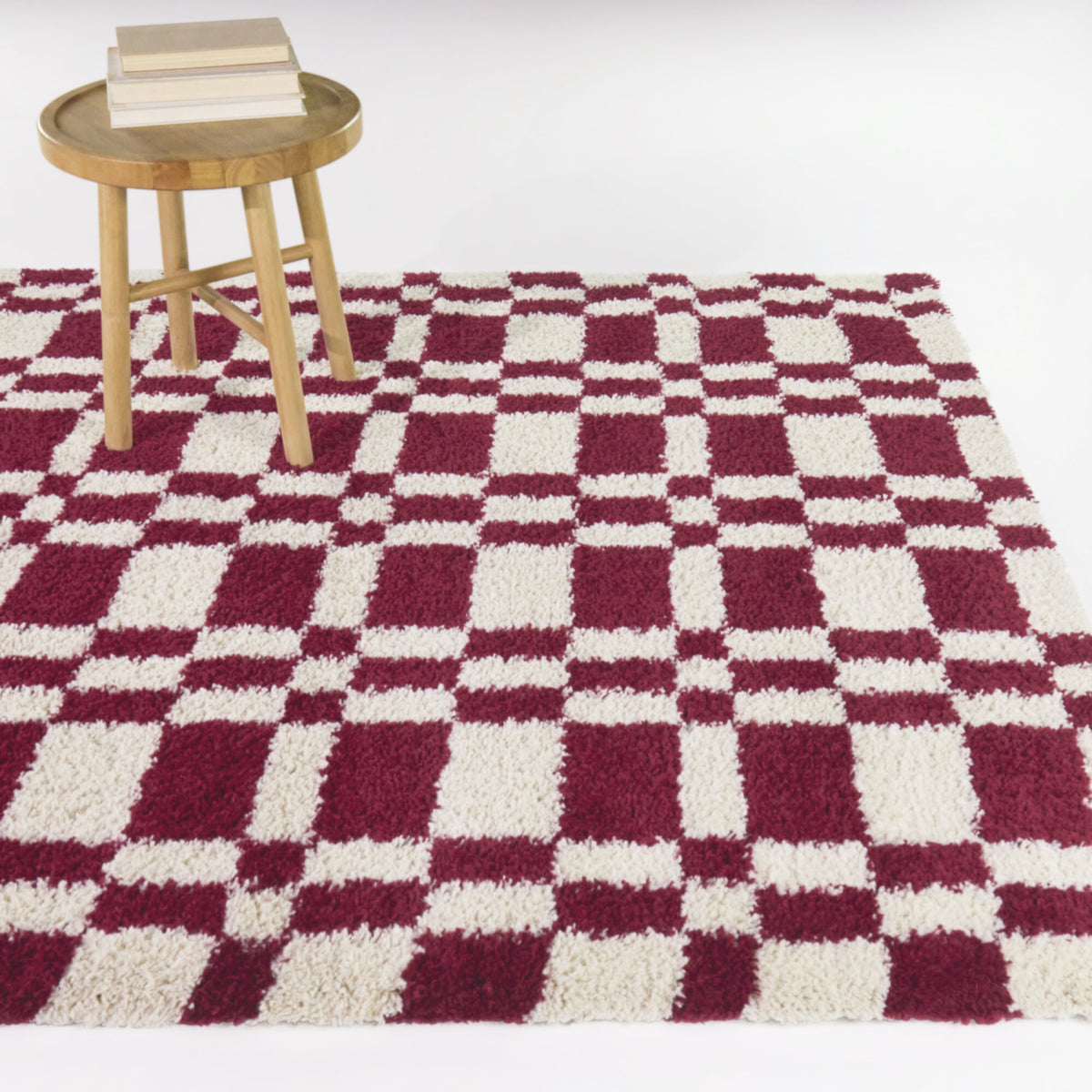Barker Checkered Scandinavian Area Rug