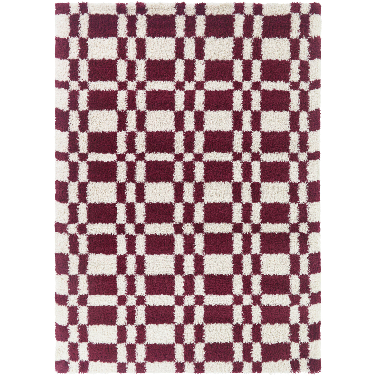 Barker Checkered Scandinavian Area Rug