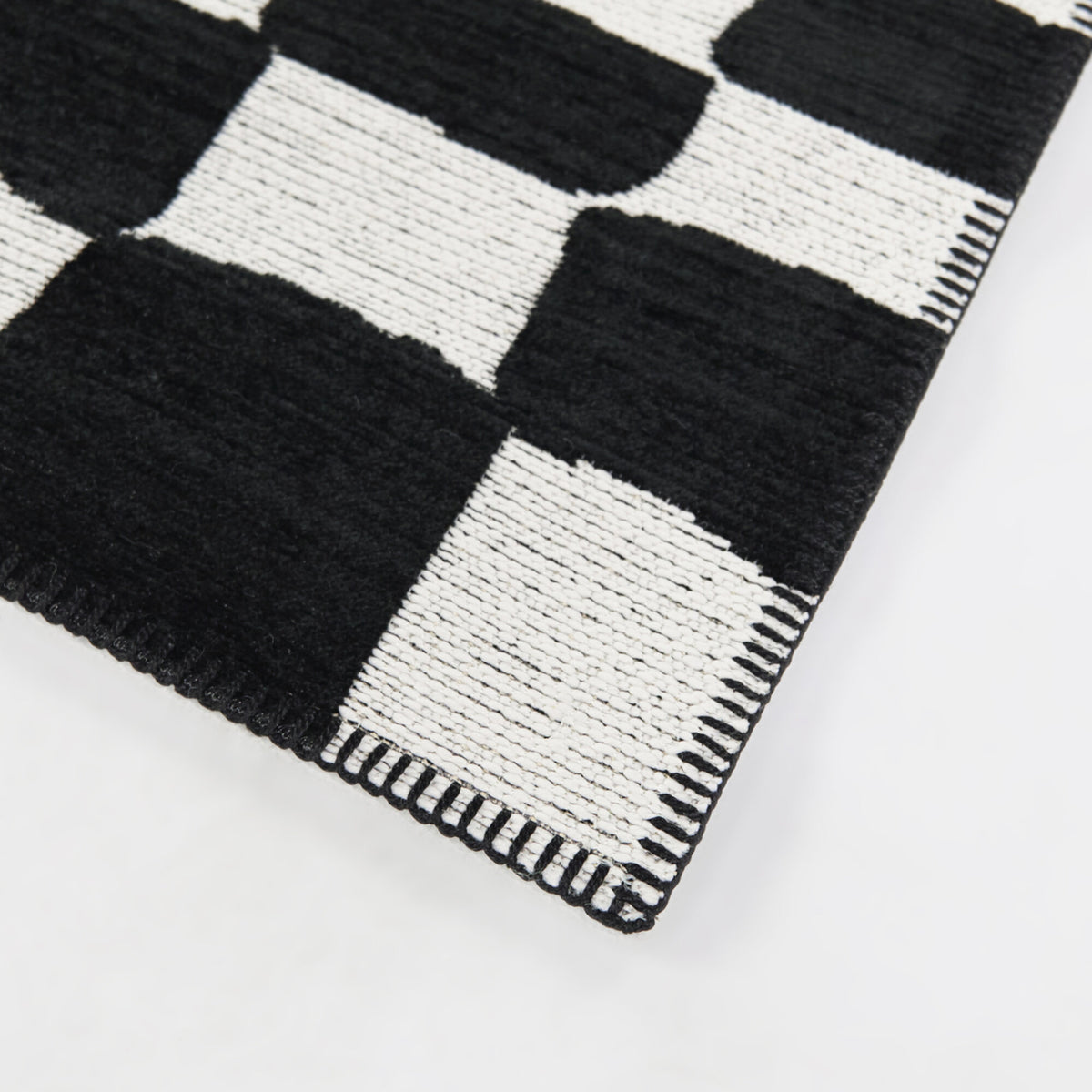 Straker Abstract Checkered Area Rug