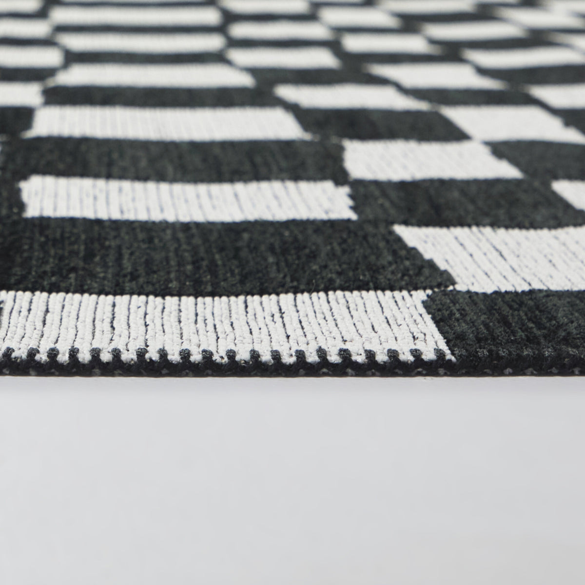 Straker Abstract Checkered Area Rug