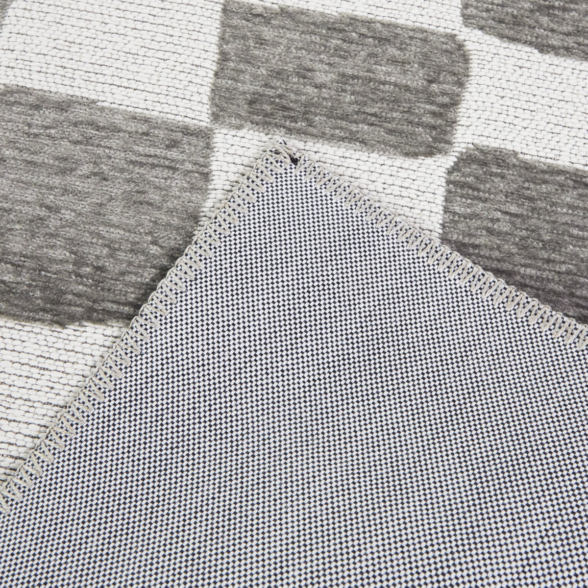 Straker Abstract Checkered Area Rug