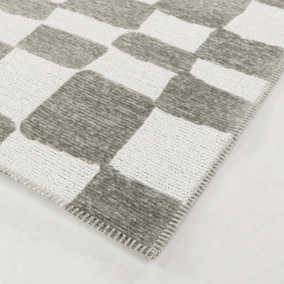 Straker Abstract Checkered Area Rug