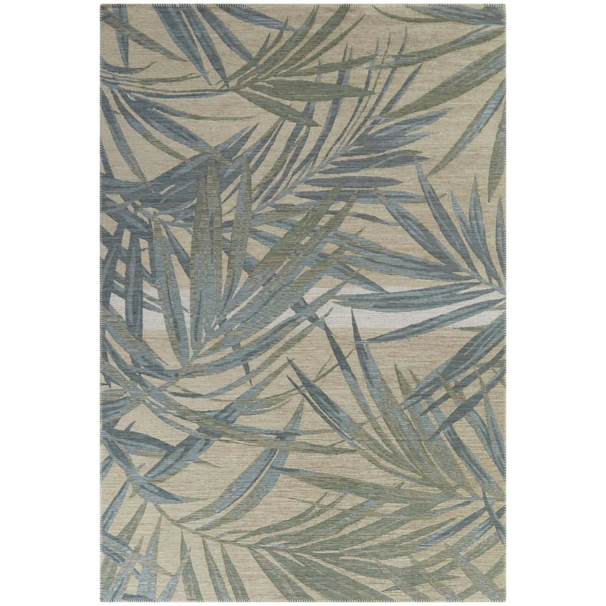 Salas Coastal Leaves Area Rug