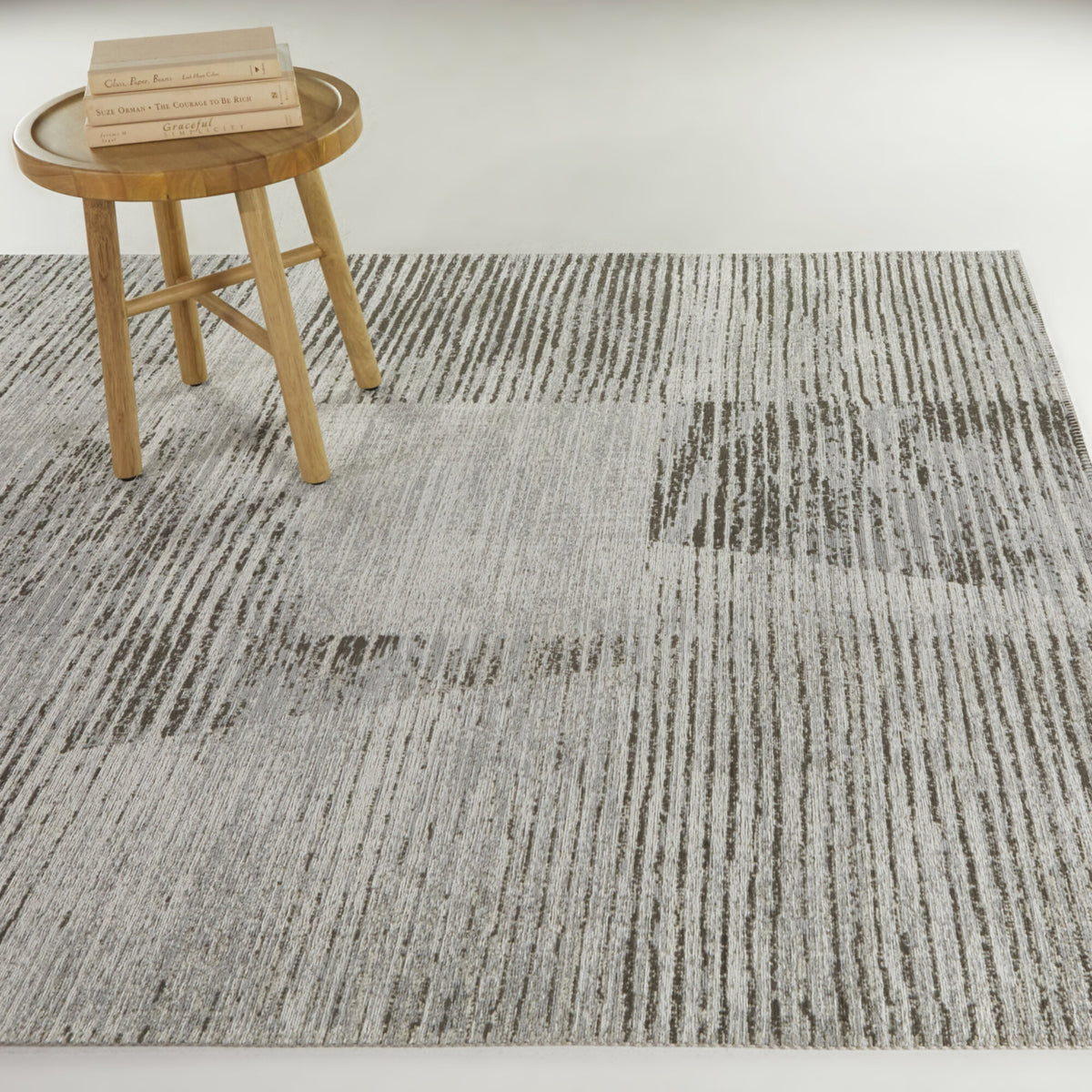 Clay Distressed Abstract Area Rug