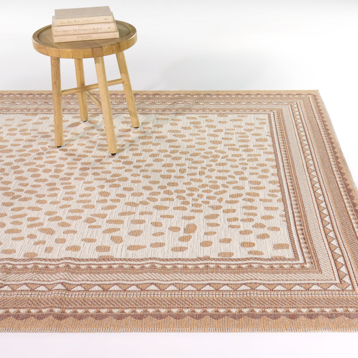 Amadeus Leopard Print Border Area Rug