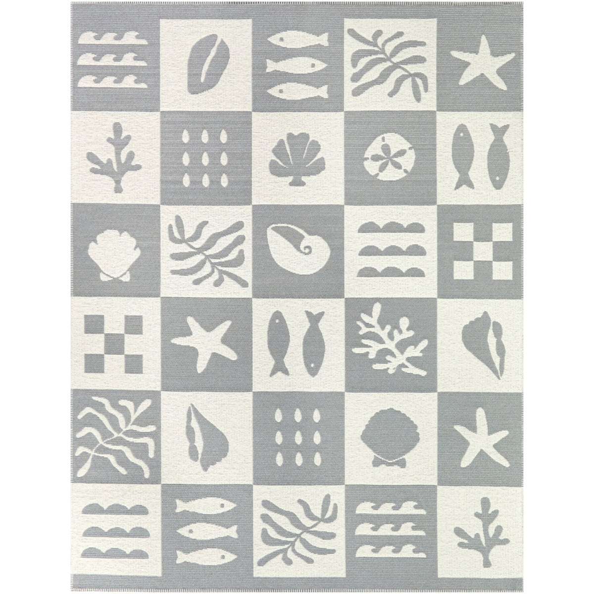 Ventura Coastal Icon Check Area Rug