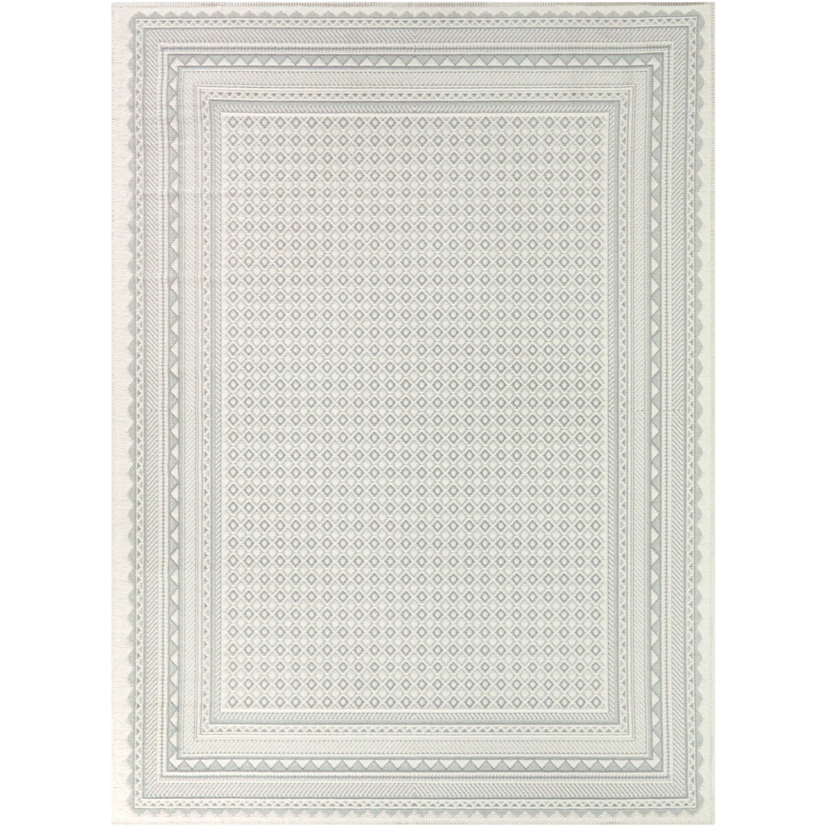 Delahunt Mirco Print Border Area Rug