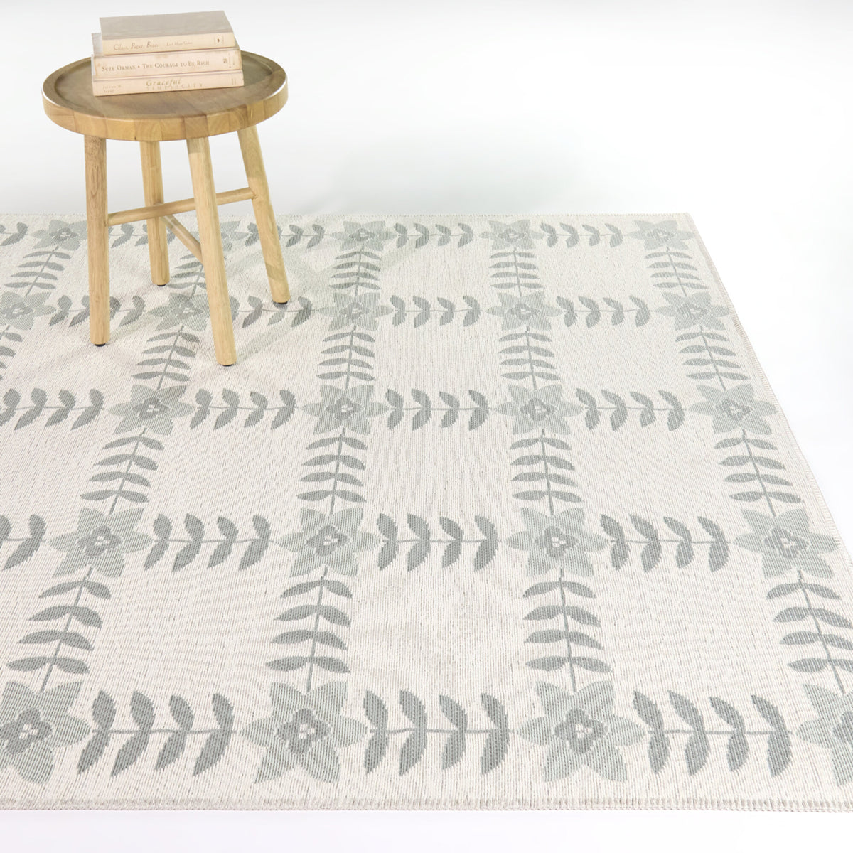 Margolles Floral Grid Area Rug