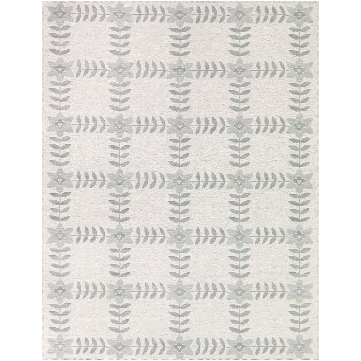 Margolles Floral Grid Area Rug