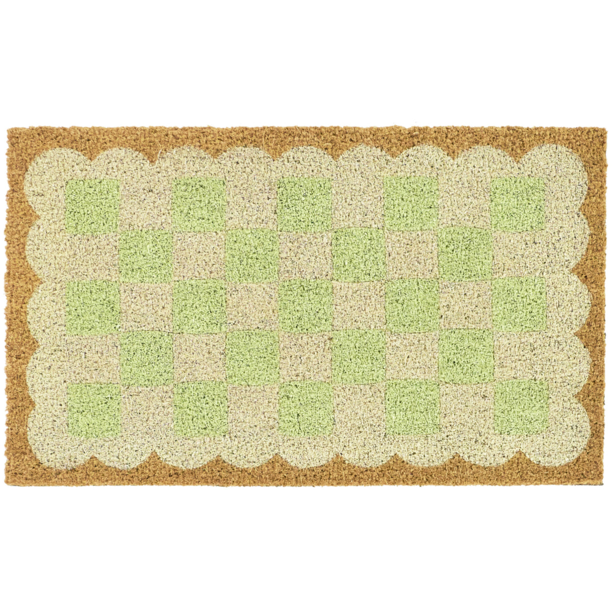 Checkerboard Scallop Doormat