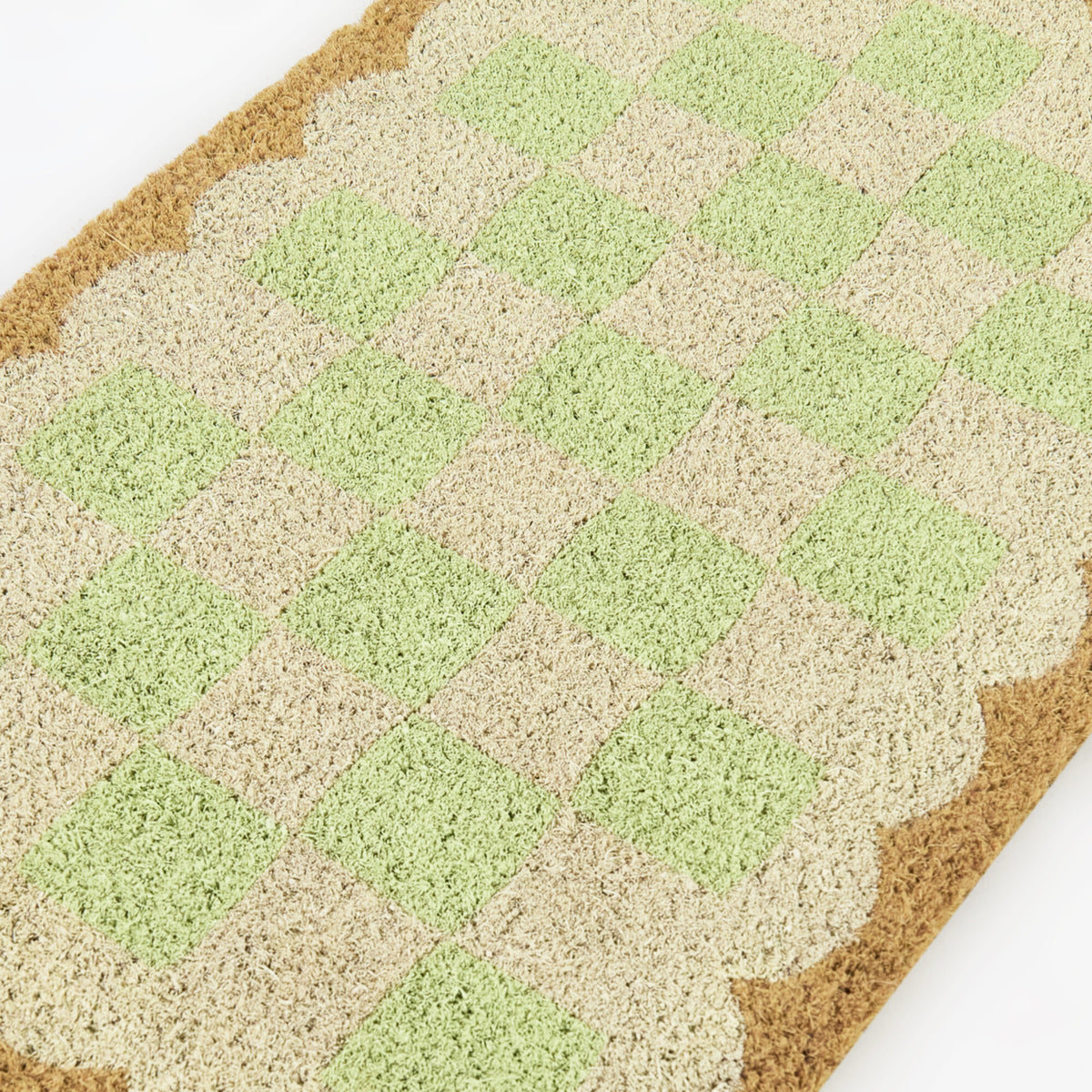 Checkerboard Scallop Doormat