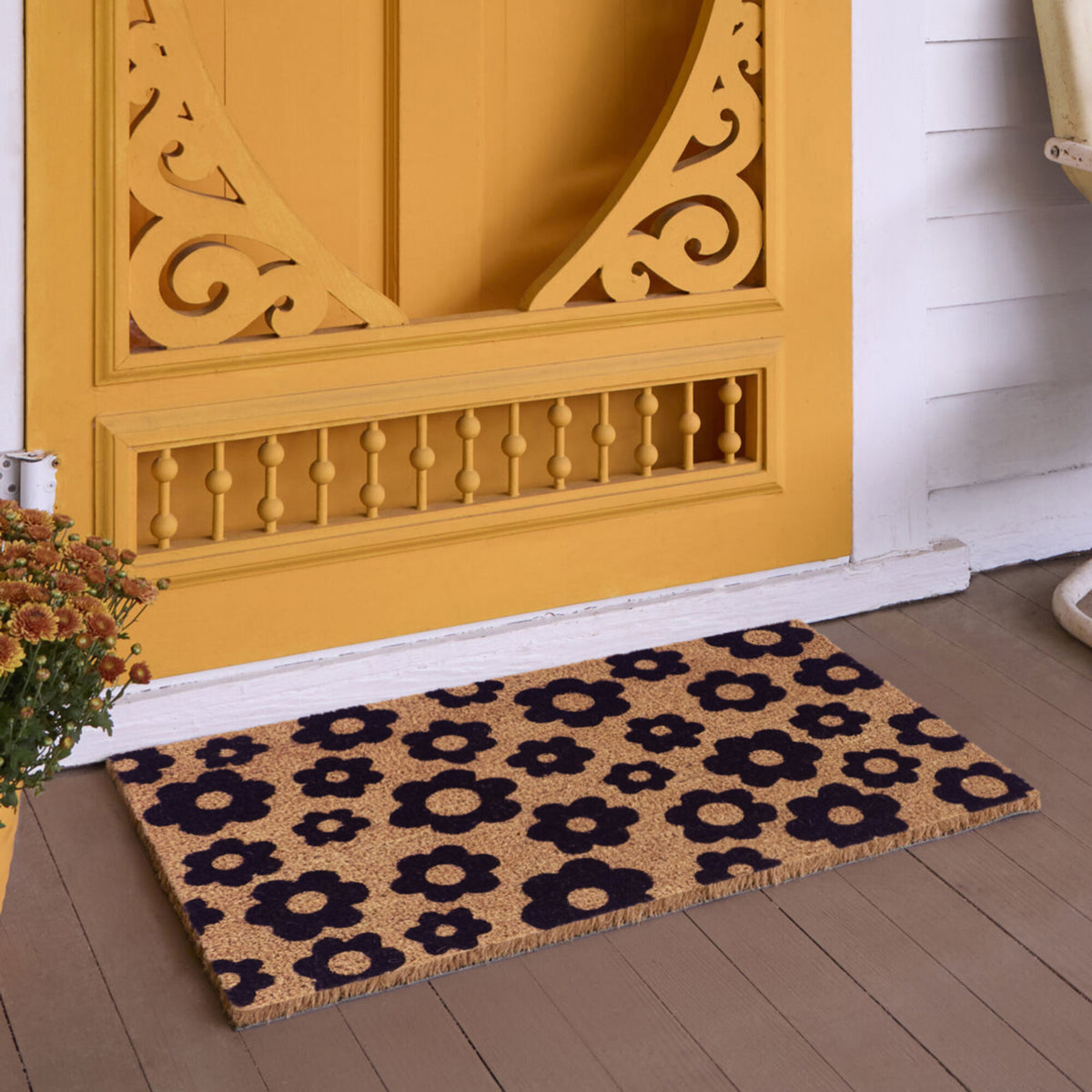 Retro Floral Doormat