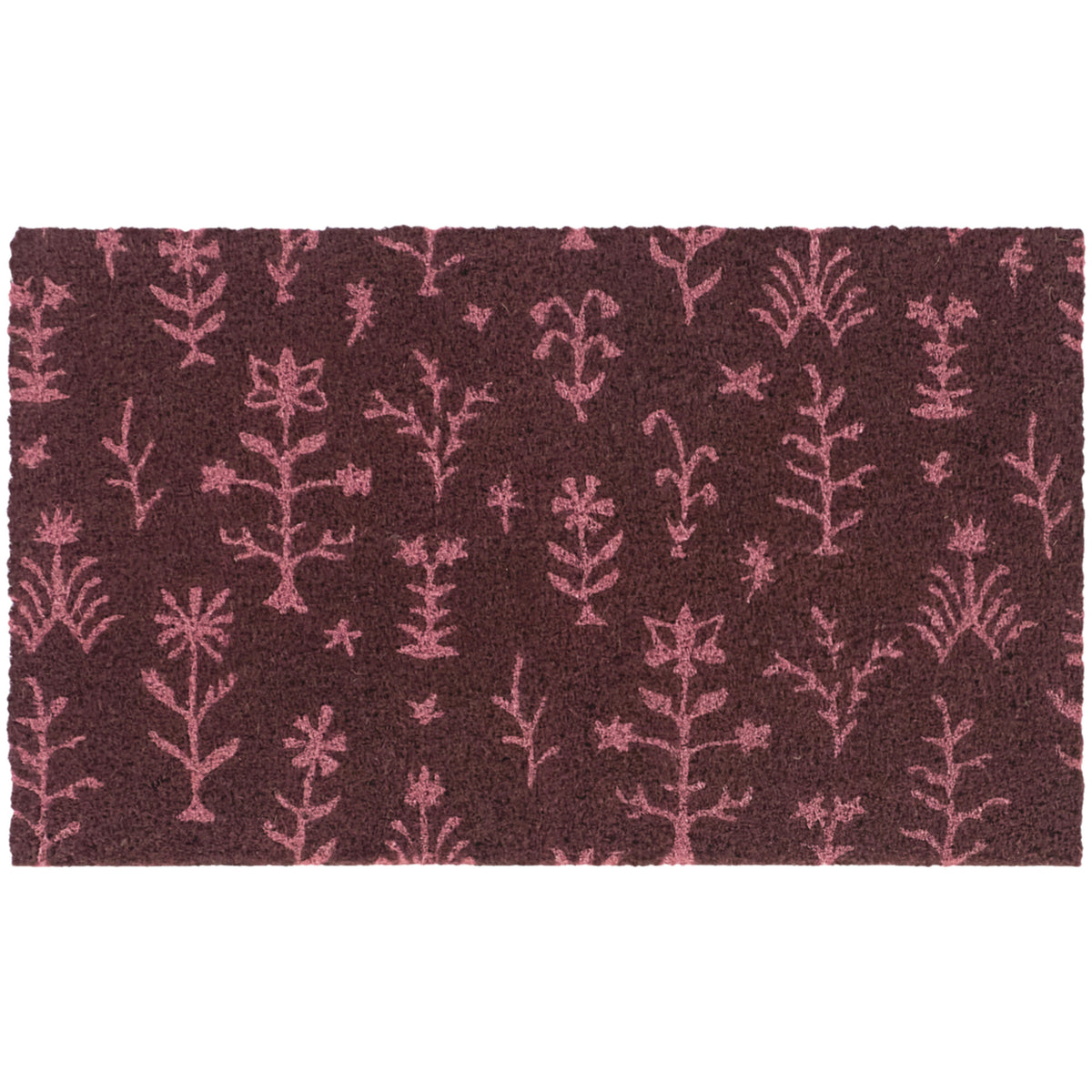 Block Print Floral Doormat