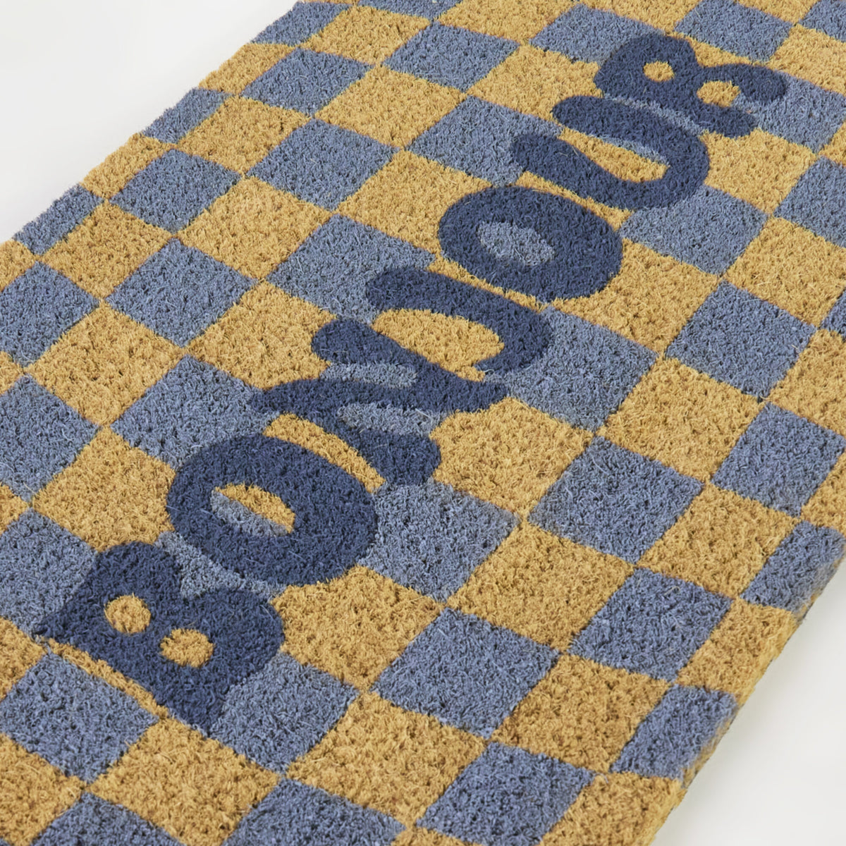 Bonjour Checkerboard Doormat