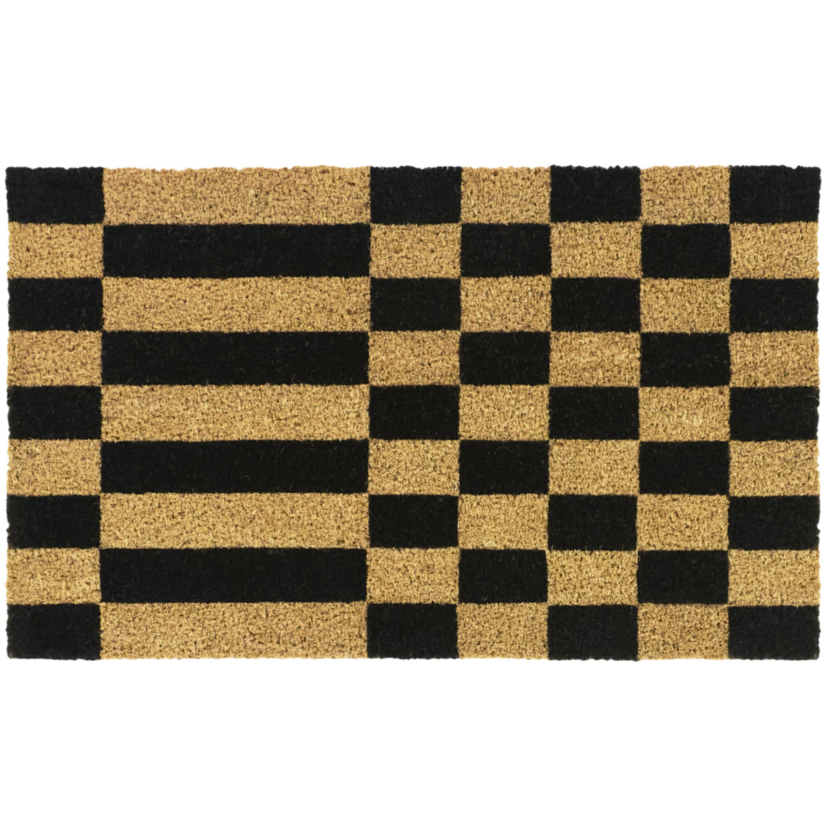 Checkerboard Stripe Doormat