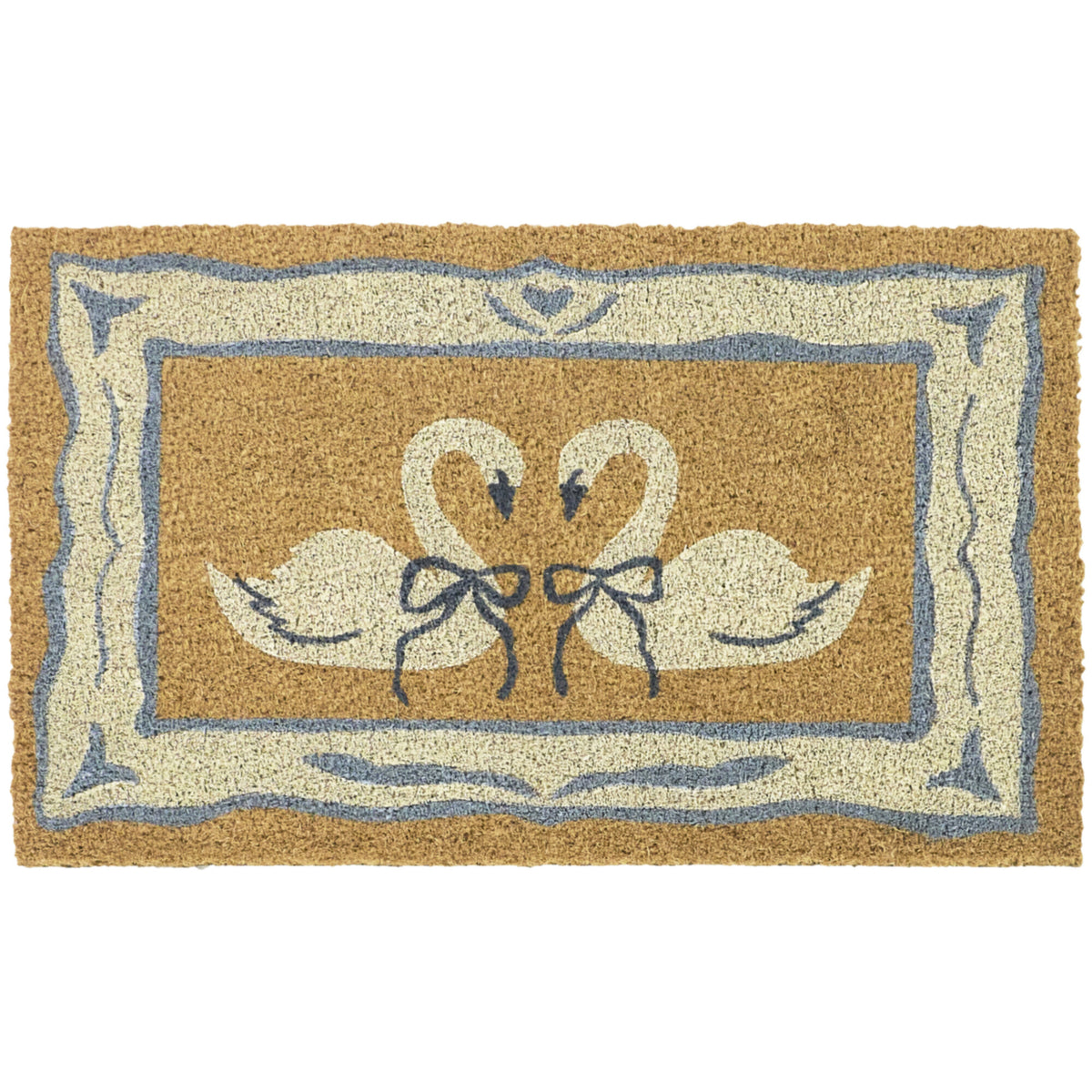 Ribbon Swans Doormat