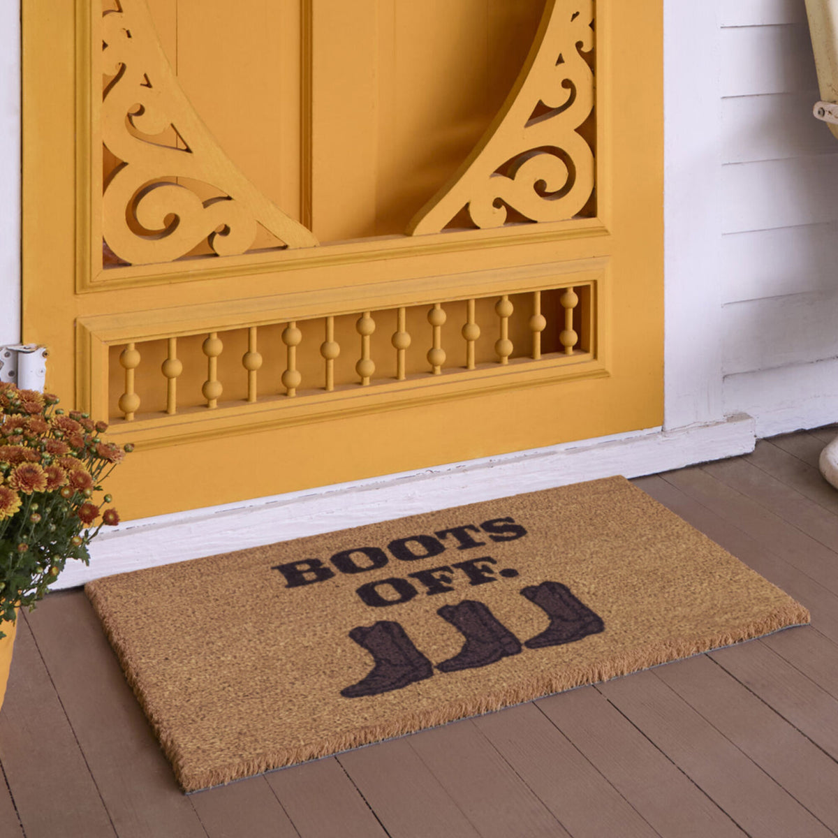 Boots Off Cowboy Doormat