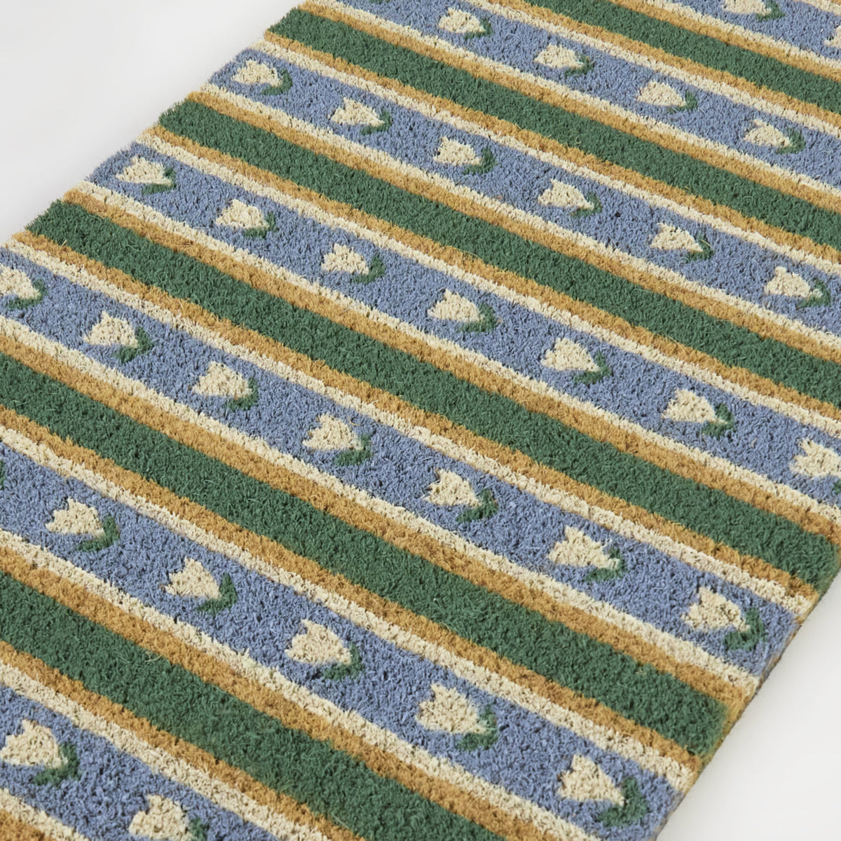 Cute Floral Stripe Doormat