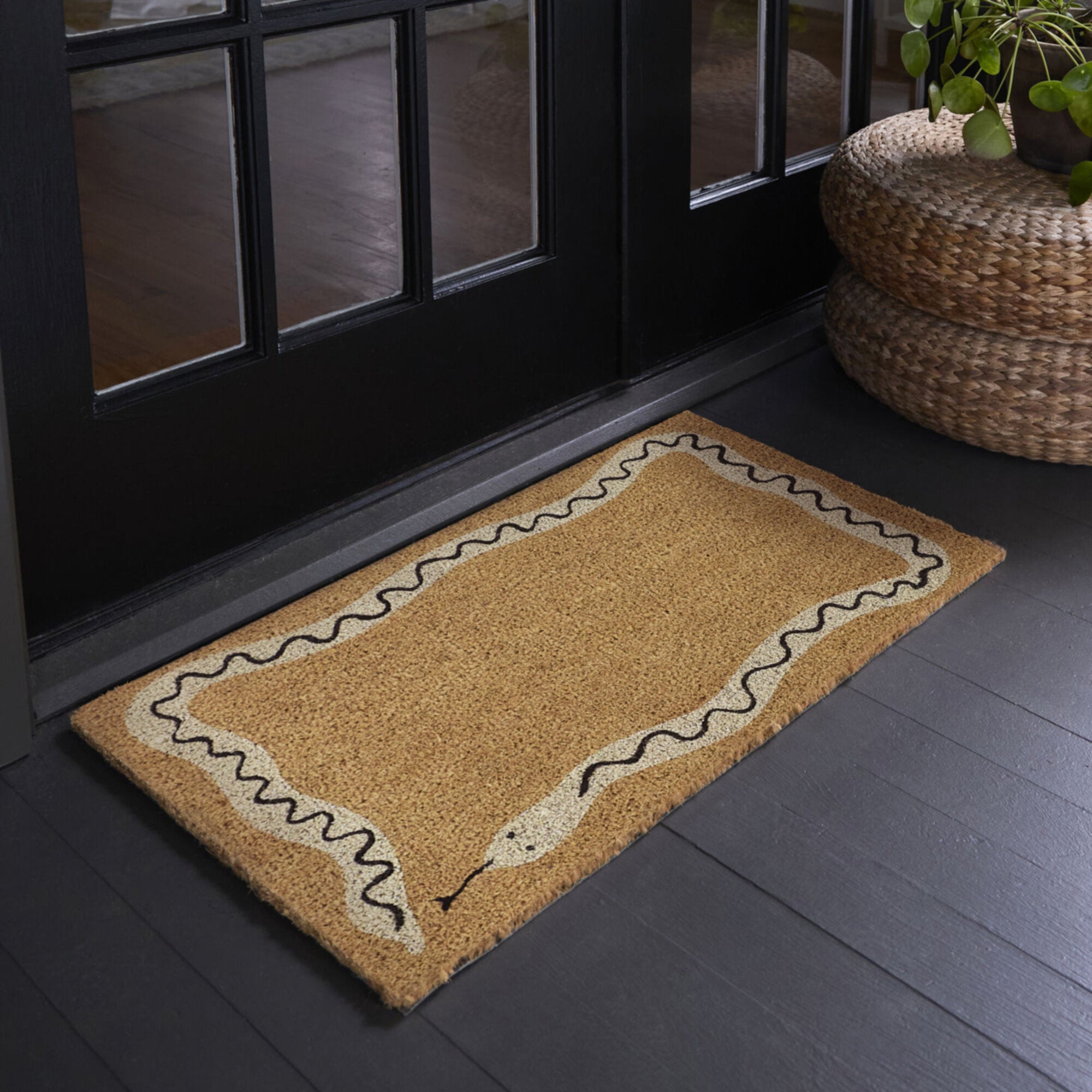BURTON ドット柄 スリーピングマット Snake Border Doormat - Balta Rugs