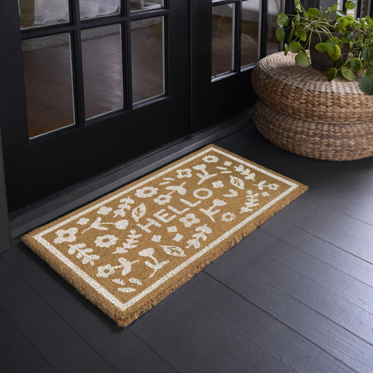 Hello Spring Motif Doormat