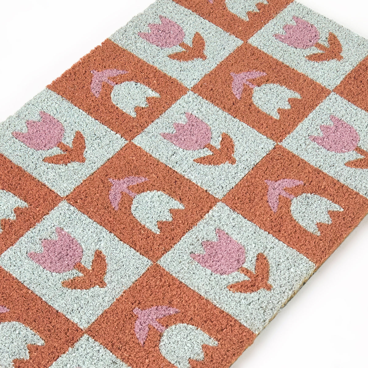 Check Flowers Doormat