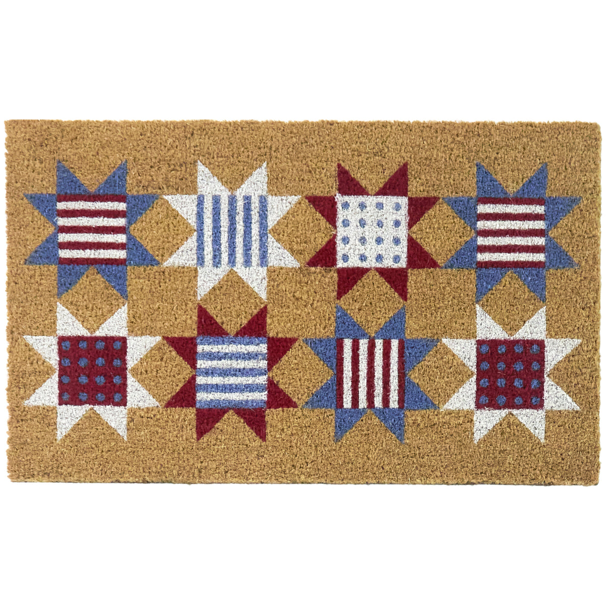 4th of July Patchwork Stars Doormat