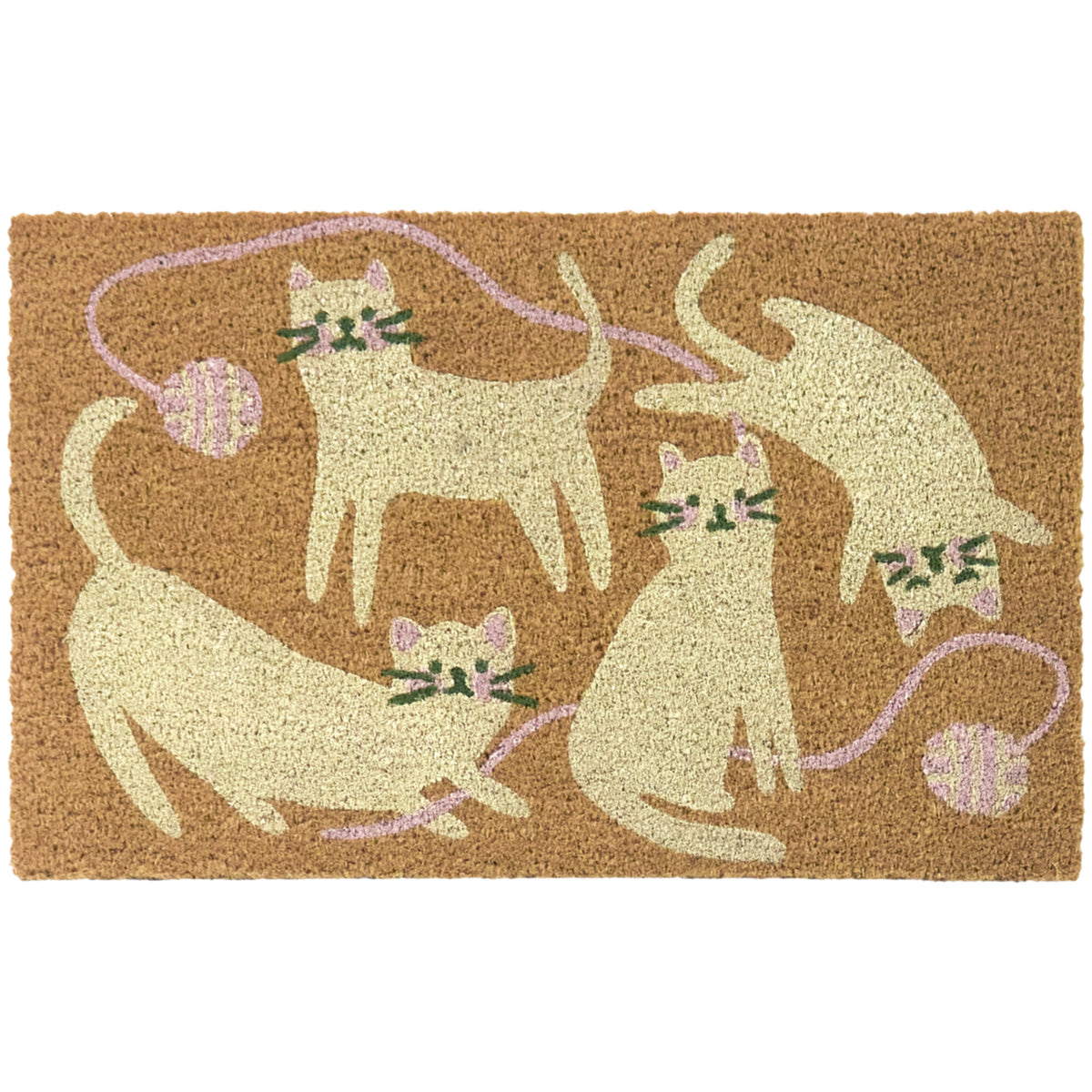 Cats & Yarn Doormat