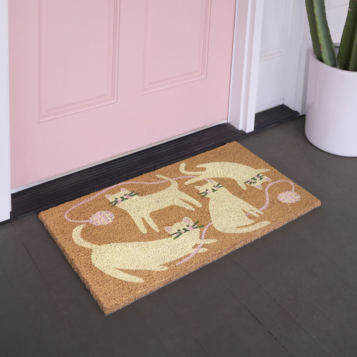 Cats & Yarn Doormat