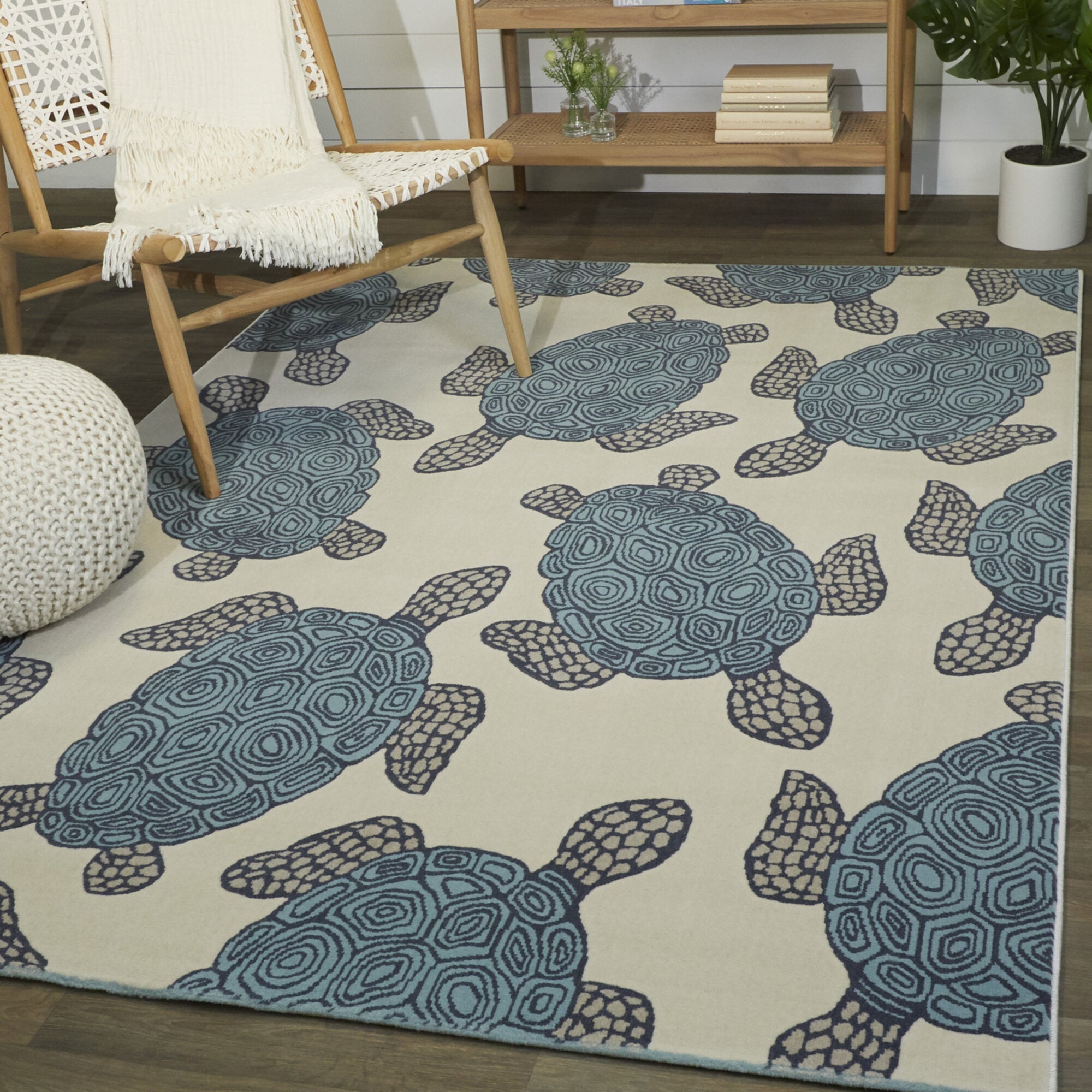 Turtle Throw Rugs Swimming Sea Turtle Area Rug - Balta Rugs