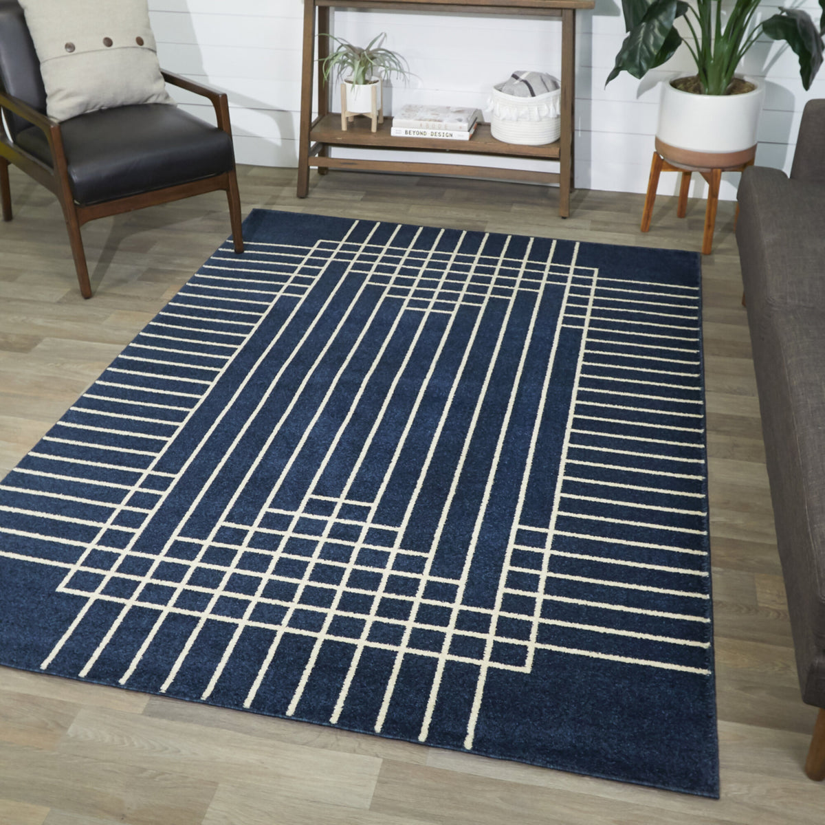 Sutton Art Deco Striped Area Rug