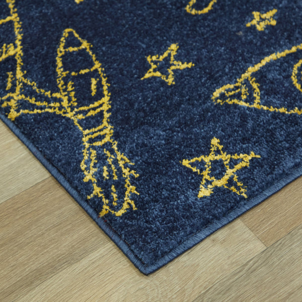 Space Rockets Kids Area Rug - Balta Rugs