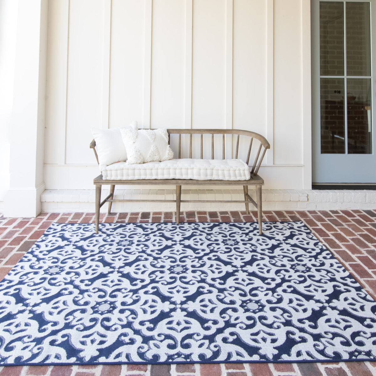 Walton Damask Trellis Area Rug