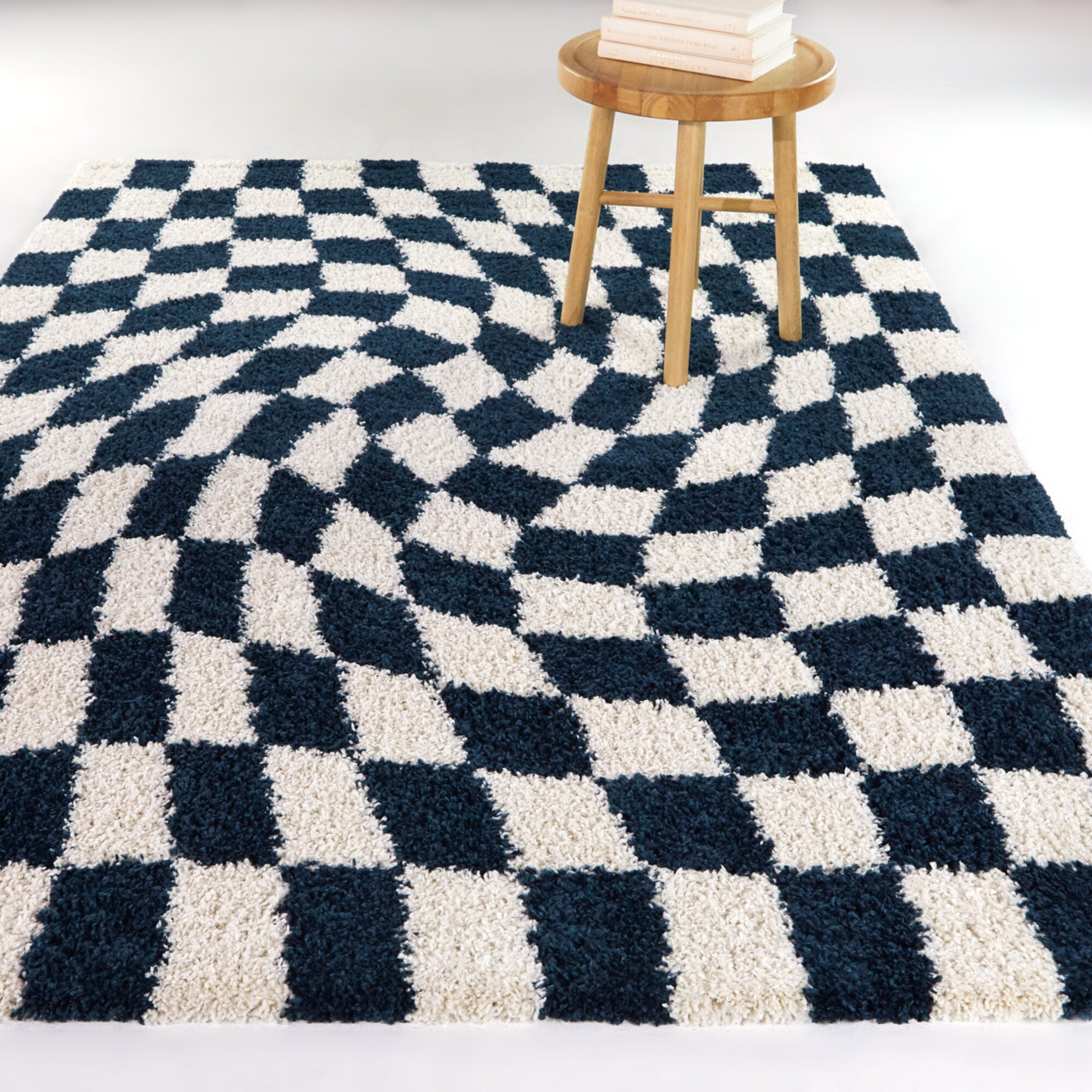 Luther Modern Checkered Shag Area Rug - Balta Rugs