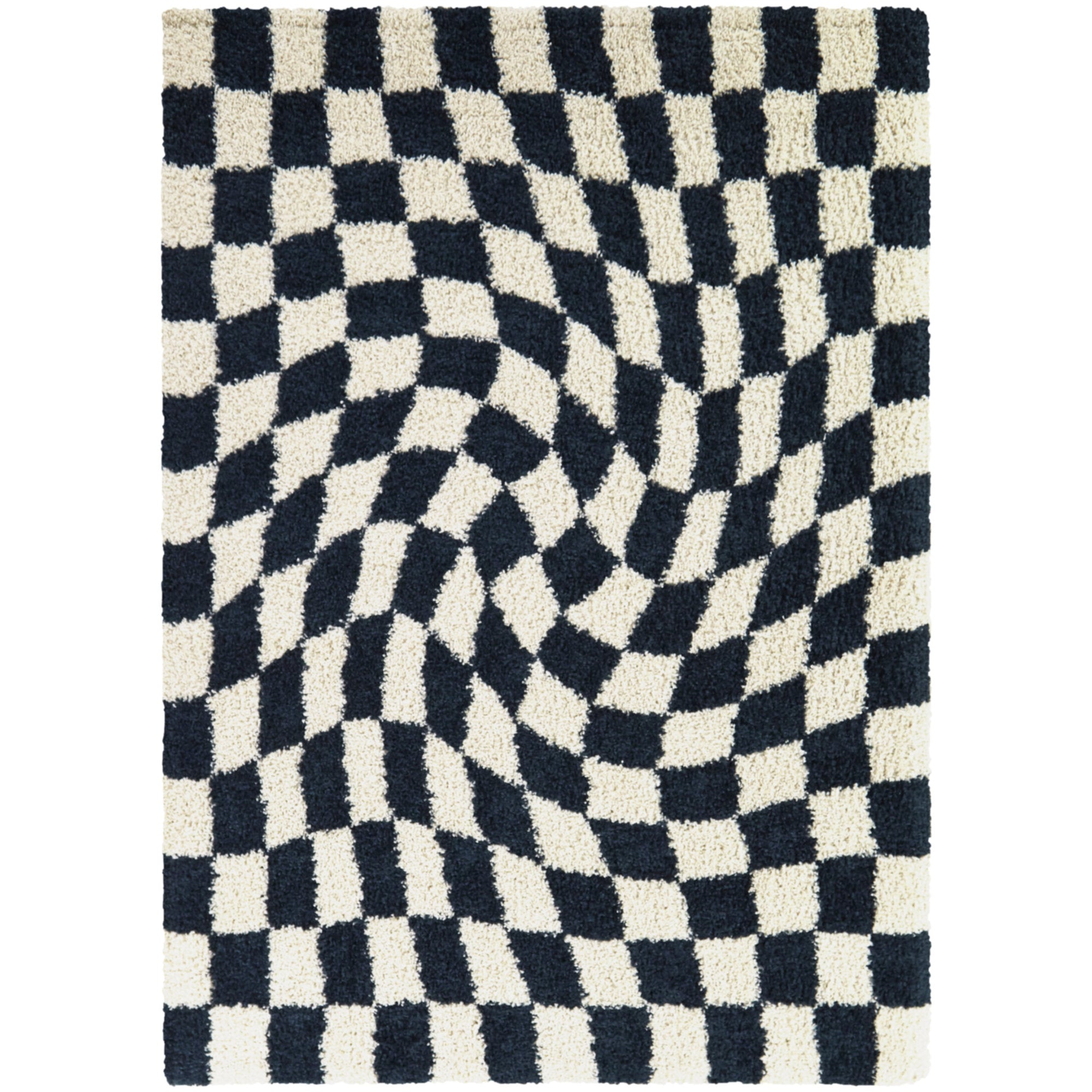 Luther Modern Checkered Shag Area Rug - Balta Rugs