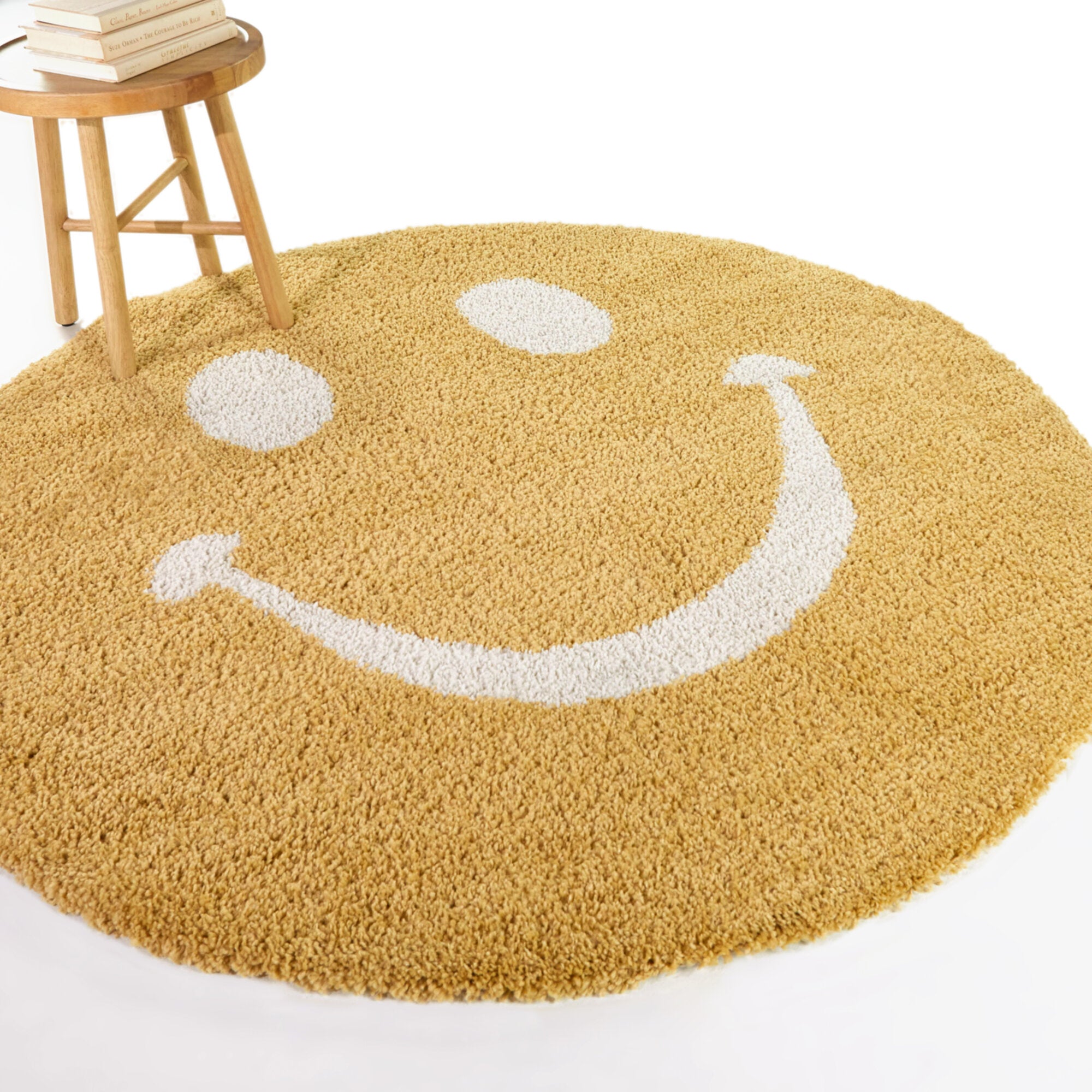 Round Smiley Kids Shag Area Rug - Balta Rugs