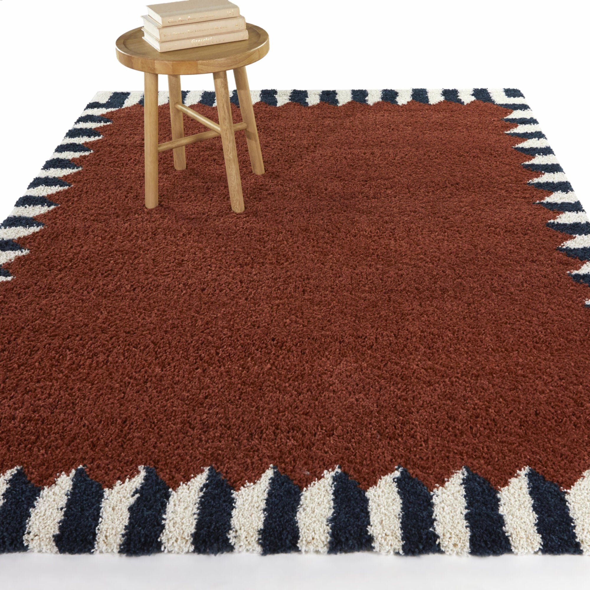 Vasile Border Shag Area Rug - Balta Rugs