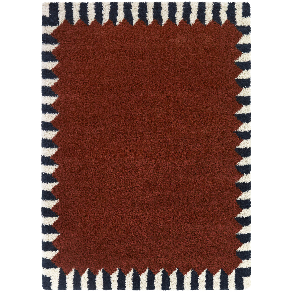 Vasile Border Shag Area Rug